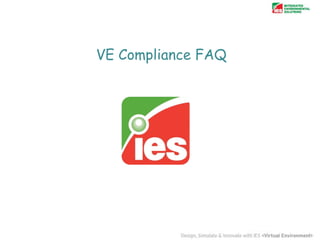 VE Compliance FAQ

 