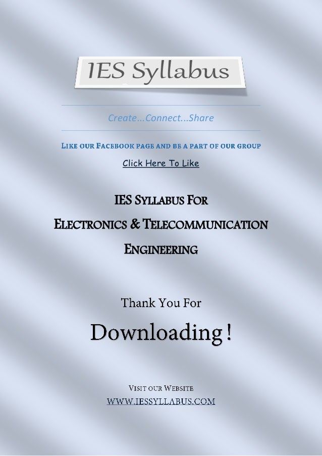 IES Syllabus for Electronics and Engineering