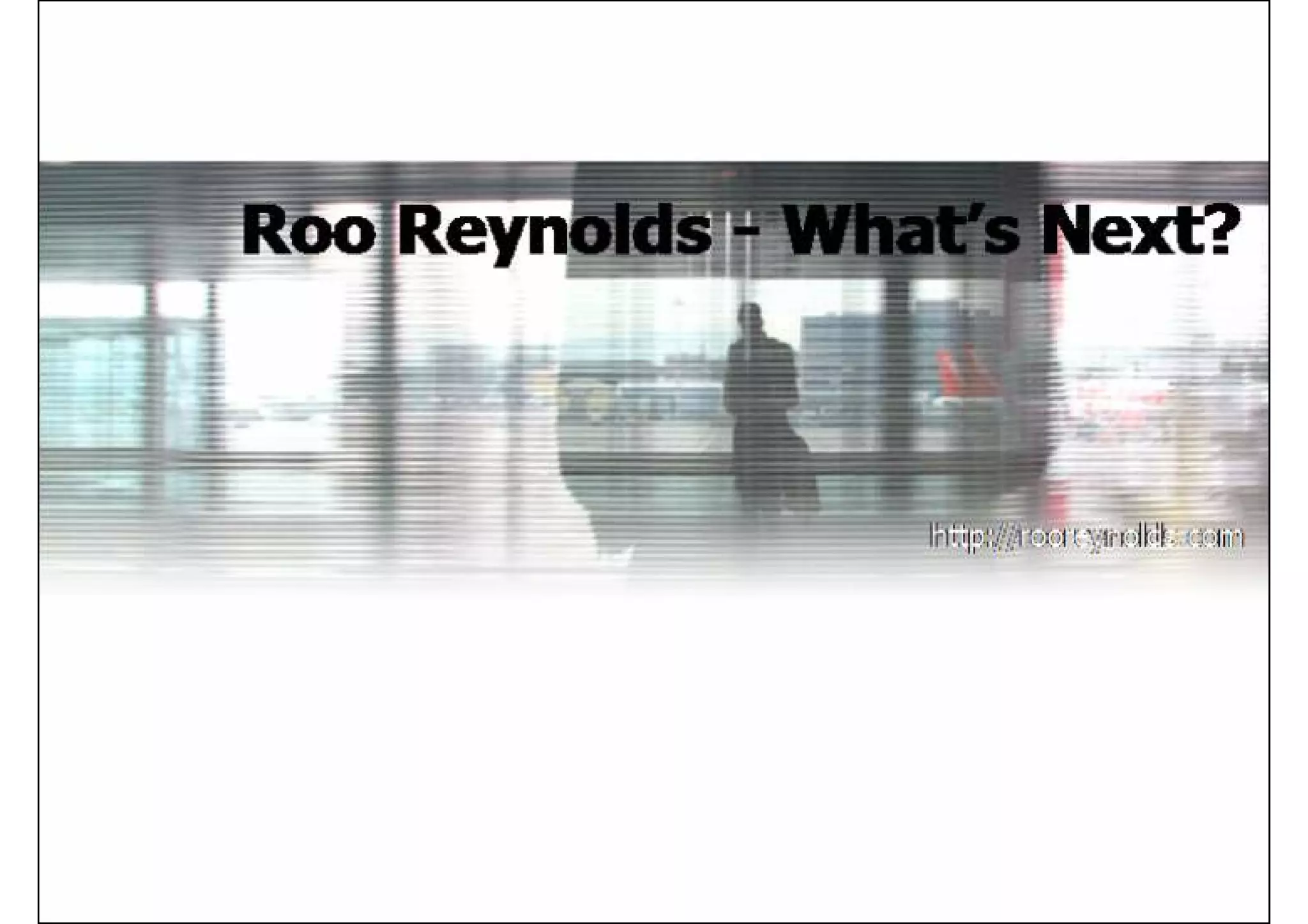 IET Mountbatten Lecture 2007 - Roo Reynolds