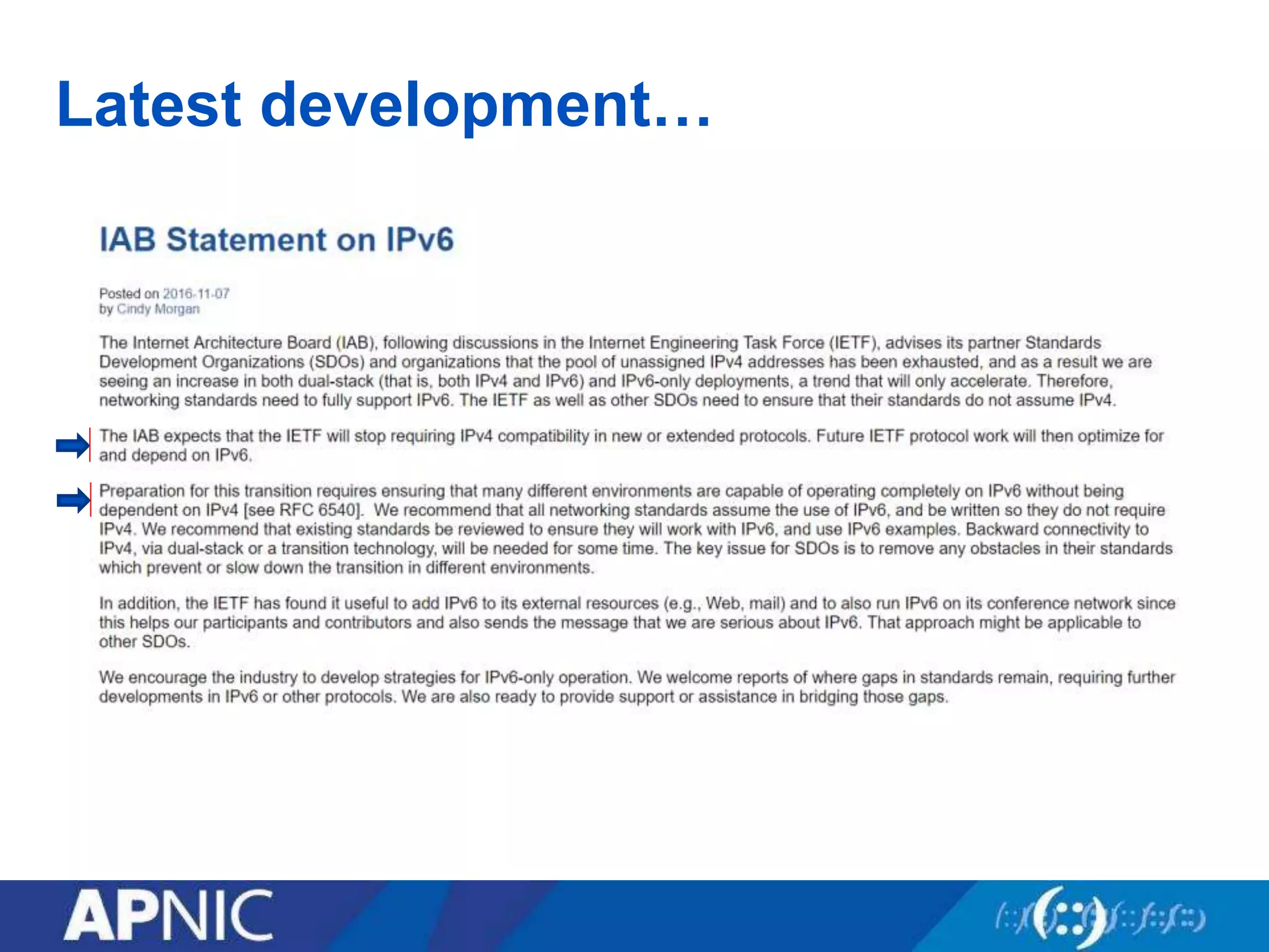 Latest development…
 