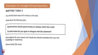Examples of a straight-forward question.
 