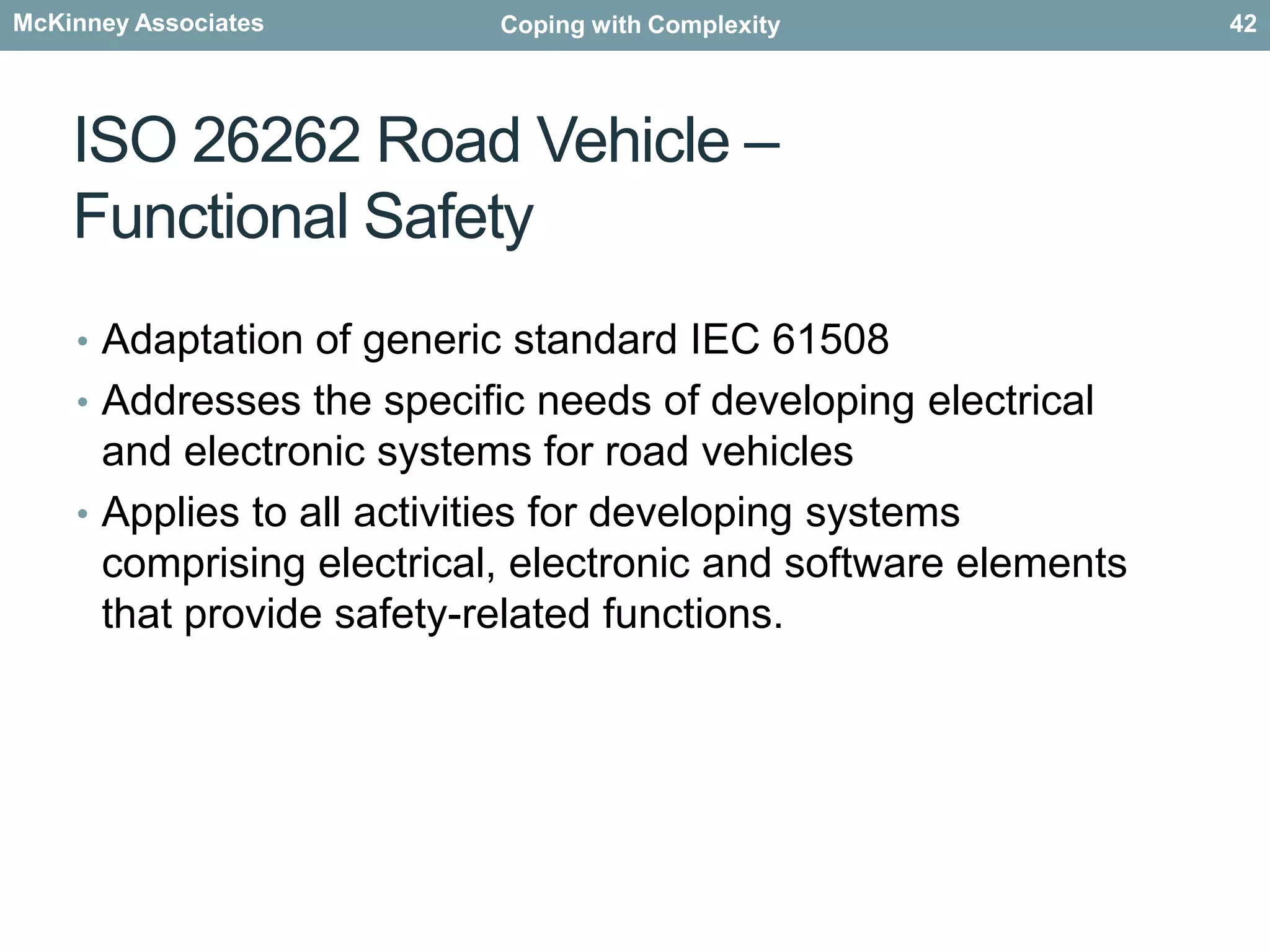 Formal Methods for Systems of SystemsA technique is mathematically based if its notations and methods can be explained in mathematical termse.g., in predicate logic or in set theoryunderlying mathematics may be embedded in toolsFormal methods are particular kinds of mathematically based techniques for the precise specification, development, or verification of software and hardware systemsFormal methods are based on logic, discrete mathematics, and computer-readable languagesThey allow properties of a computer system to be predicted from a mathematical modelLogical statements are ‘solved’ by establishing truth or falsehood.Prof J Woodcock40
