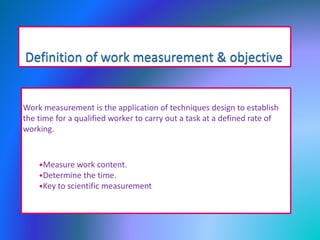 Techqiues Work Measurement Tutorial IE Training | PPTX
