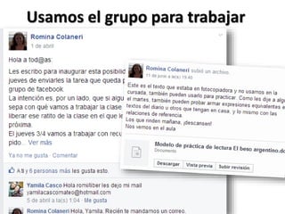 Usamos el grupo para trabajar