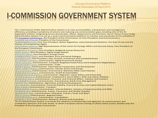 THE I-EUROPE GOVERNMENT SYSTEM:
SMART SERVICES AND APPLICATIONS
 The i-Europe Government System is key element of the Sus...