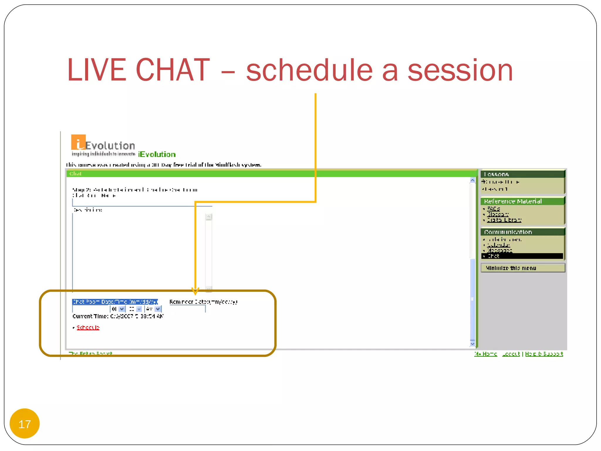 LIVE CHAT – schedule a session 
