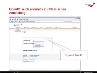 OpenID: auch alternativ zur klassischen Anmeldung Login mit OpenID 