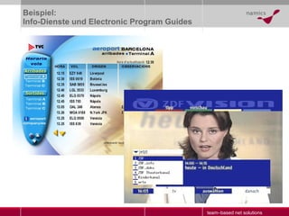 Beispiel:  Info-Dienste und Electronic Program Guides 