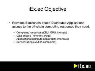 iExec: Blockchain-based Fully Distributed Cloud Computing | PPT