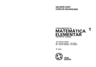 Livro fundamentos da matemática elementar 1