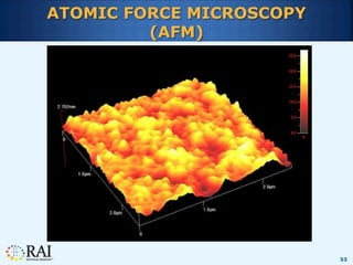 53
ATOMIC FORCE MICROSCOPY
(AFM)
 