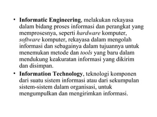 Introduction to Informatics Engineering | PPT