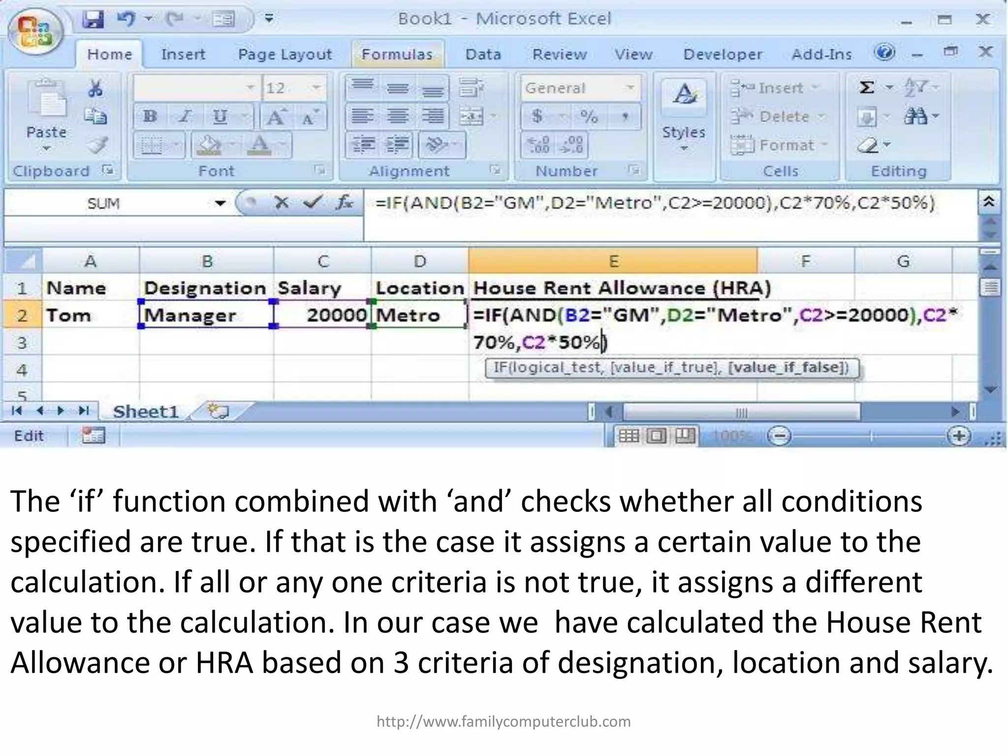 If And Function Combination In Excel | PPTX | Technology & Computing