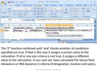 If And Function Combination In Excel | PPT image.