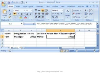 If And Function Combination In Excel | PPT