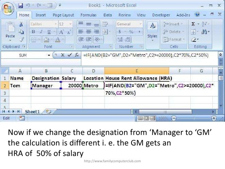 If And Function Combination In Excel
