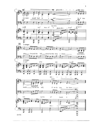 tn/p     poco nt.—   —    —      — r




           mo-ment     would lead         us
          mf


                                                              (opt. div.)
                                   Em 7            ASUS A 7      D                     Gmaj7




           place     be-yond the      hill           seems fur-ther than    a dream,



           a tempo
           D maj7




                        far bet-ter       still,               if on - ly   you




(D-274)
 