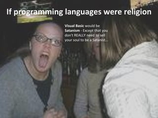 If programming languages were religion | PPT | Programming Languages ...