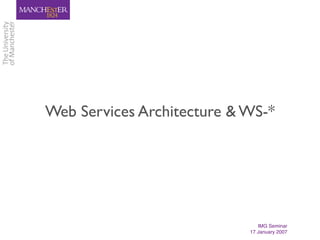 If Web Services are the Answer, What's The Question