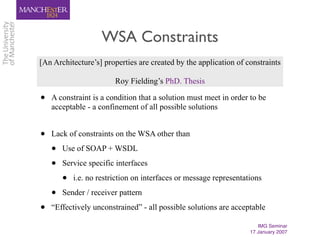 If Web Services are the Answer, What's The Question