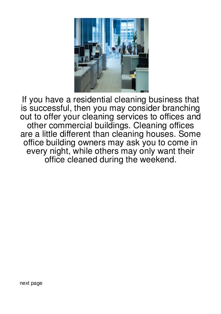 If You Have A Residential Cleaning Business That I124