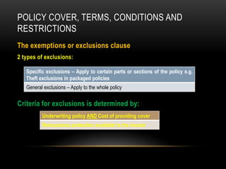 Ch 4 underwriting policy and practice | PPTX