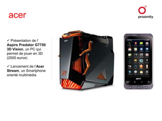 Prix : 249 à 299 eurossamsungGalaxy Tab : une tablette tactile de 7 pouces qui utilise Android et sera vendue 700€