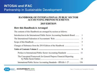INTOSAI and IFAC: Partnership in Sustainable Development | PPTX