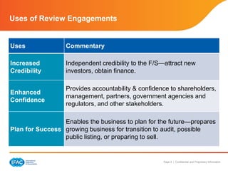 IFAC Guide to Review Engagements | PPTX