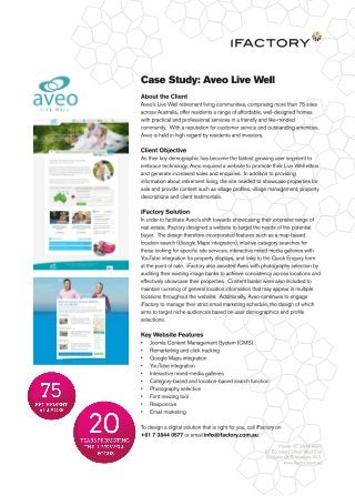 Case Study: Aveo Live Well by iFactory