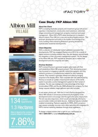 Case Study: FKP Albion Mill by iFactory