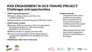 Securing Tenure Rights for Forest-Dependent Communities: A global comparative study of design and implementation of tenure reform