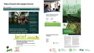 Securing Tenure Rights for Forest-Dependent Communities: A global comparative study of design and implementation of tenure reform
