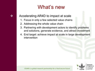CGIAR and IFAD: Sharing and Scaling up Innovations?