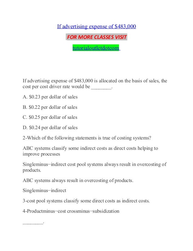 If advertising expense of/tutorialoutlet