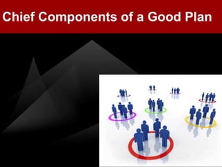 Chief Components of a Good Plan
 