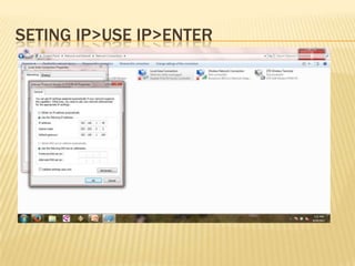 SETING IP>USE IP>ENTER
 