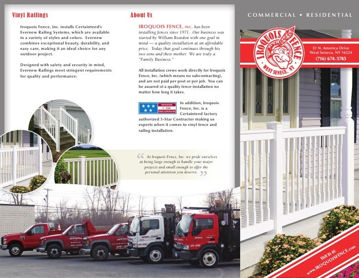 fence brochure