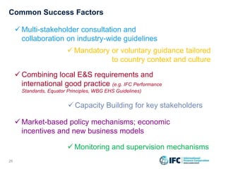 29 29
Common Success Factors
on industry-
wide
guidelines
guidance
based on
 Multi-stakeholder consultation and
collabora...