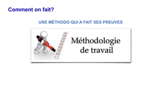 Comment on fait?
UNE MÉTHODO QUI A FAIT SES PREUVES
 