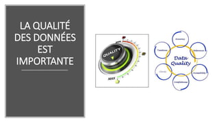 LA QUALITÉ
DES DONNÉES
EST
IMPORTANTE
 