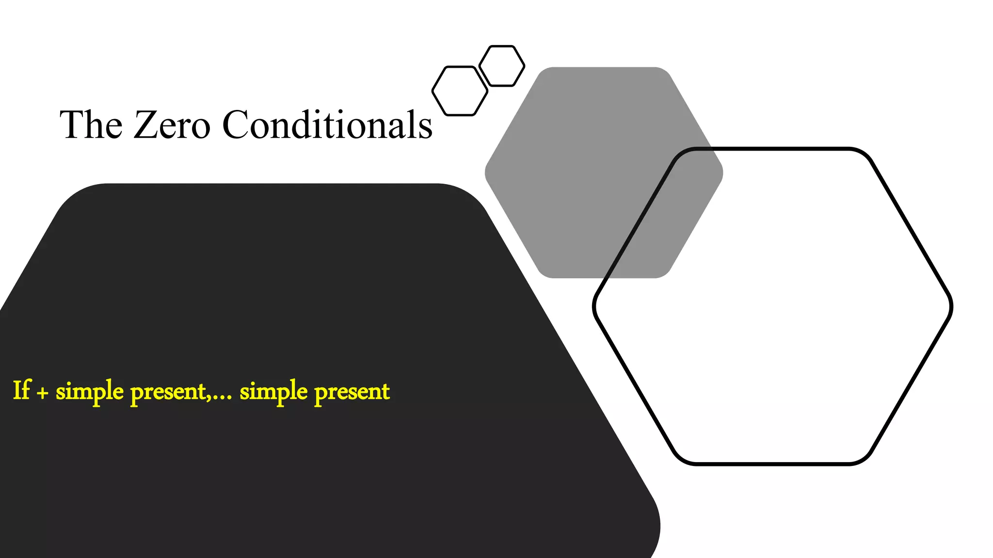 The Zero Conditionals
If + simple present,… simple present
 