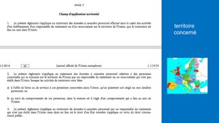 territoire
concerné
 