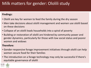 Dairy development pathways: ILRI’s experience