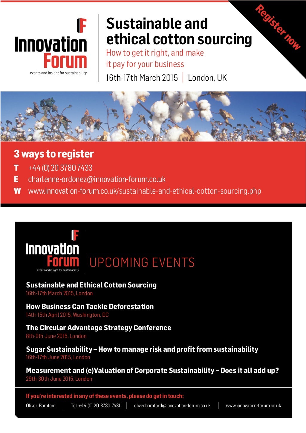 Sustainable and Ethical Cotton Sourcing Management Briefing