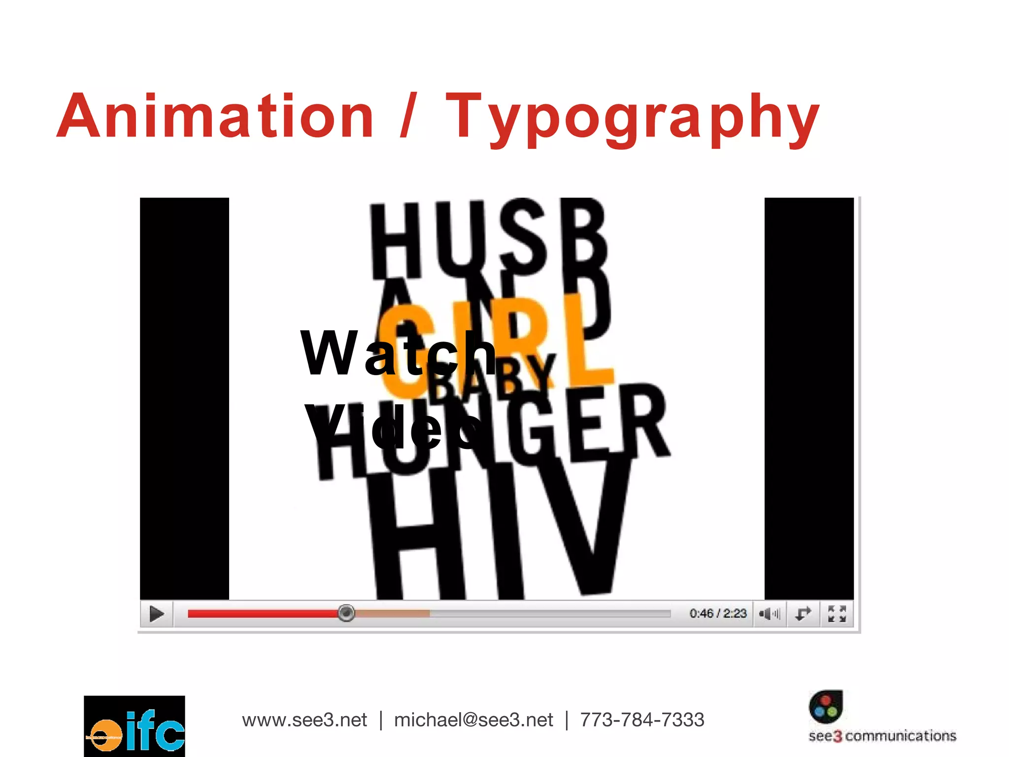 Animation / Typography Watch Video 