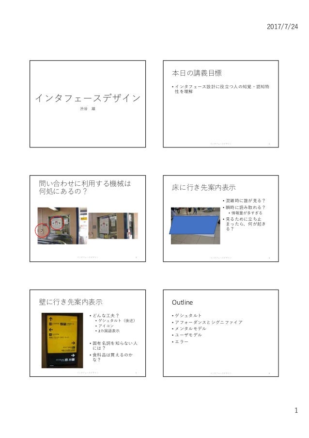 インタフェースデザイン 渋谷雄