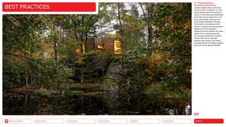 HEALTH
Urbanization
Mobility
Neo-Ecology
Connectivity
Silver Society
Back to the Menu
03 Friluftssykehuset —
The Outdoor Care Retreat
Longer hospital stays in particular
can be a strain on patients. In order
to give patients and their families a
break, a small retreat was developed
where they can get away from it all,
just a few minutes’ walk from two
of the largest hospitals in Norway.
The Outdoor Care Retreats offer
­
visitors a physical and psychological
respite from strict treatment
regimens and the isolation that often
­
results from a long hospital stay.
The concept provides for intensive
contact with nature: the large
windows offer views of the natural
surroundings and the interior spaces
were built using natural materials.
BEST PRACTICES
03
 