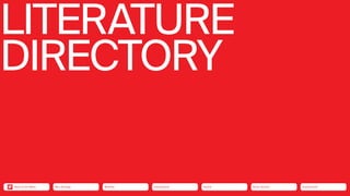 LITERATURE
DIRECTORY
Silver Society
Health
Urbanization
Mobility
Neo-Ecology
Back to the Menu Connectivity
 