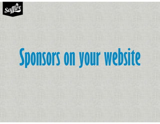 Sponsors on your website
 